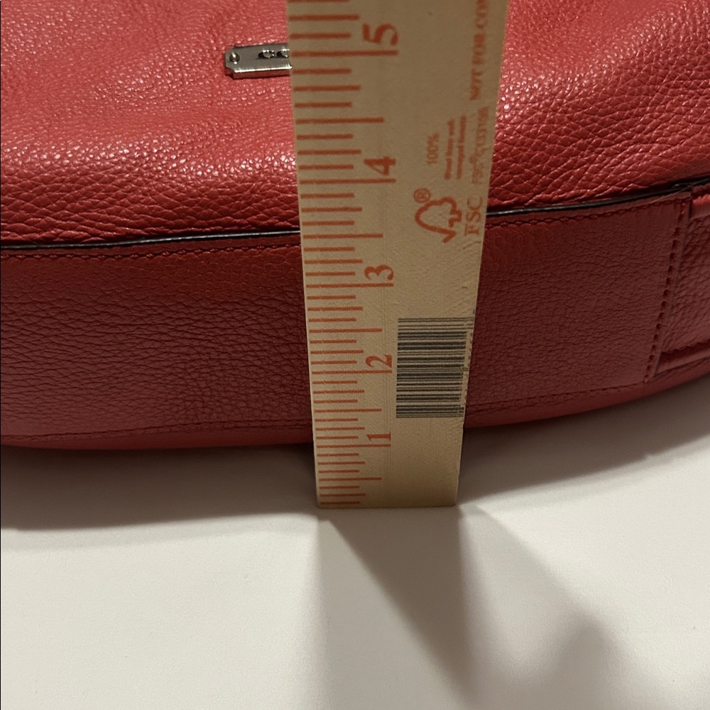 Coach Peach Leather Hobo Shoulder Bag - Picture 9 of 12